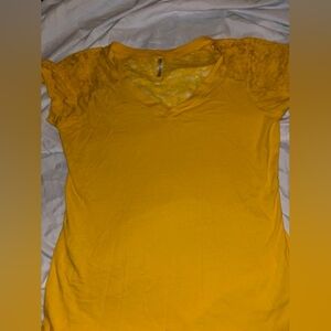 Splash Yellow Lace Top - Bright Yellow